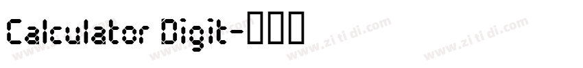 Calculator Digit字体转换